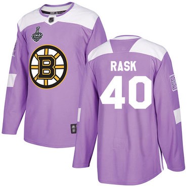 NHL Bruins #40 Tuukka Rask Violett Fights Cancer 2019 Stanley Cup